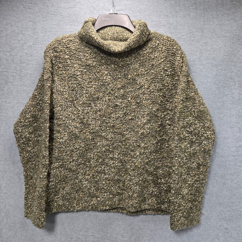 Eileen Fisher Wool Blend Melange Turtleneck Sweater Size PS